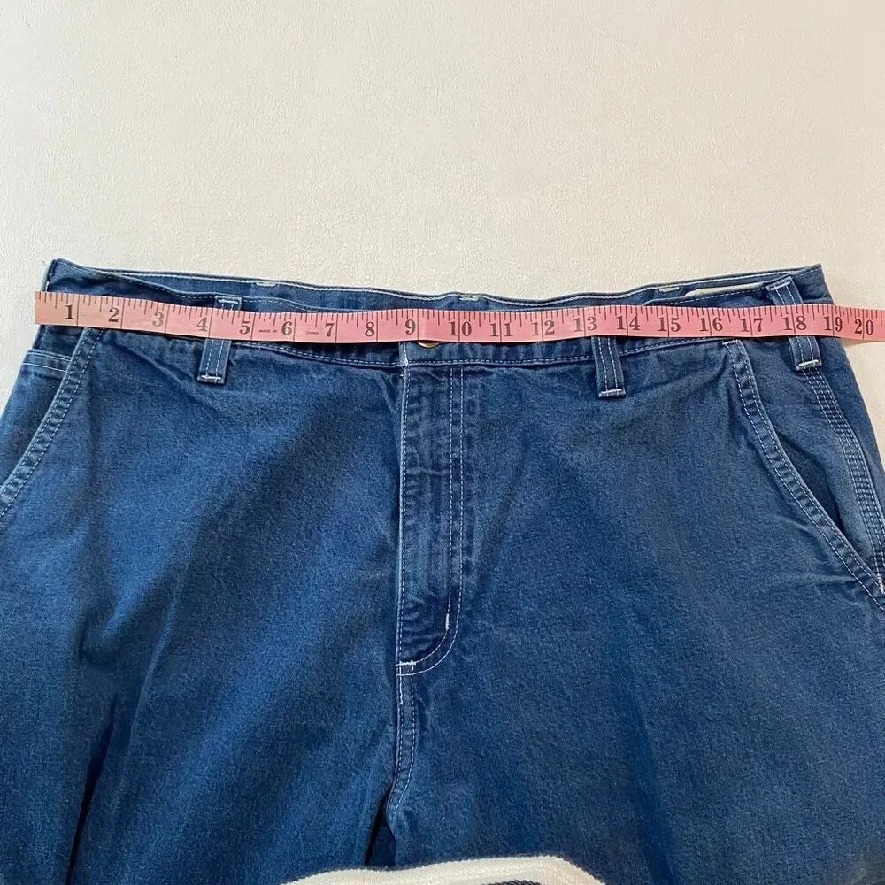 Carhartt Dungaree Fit Carpenter Jeans 38x34 Blue Workwear Utility Pants